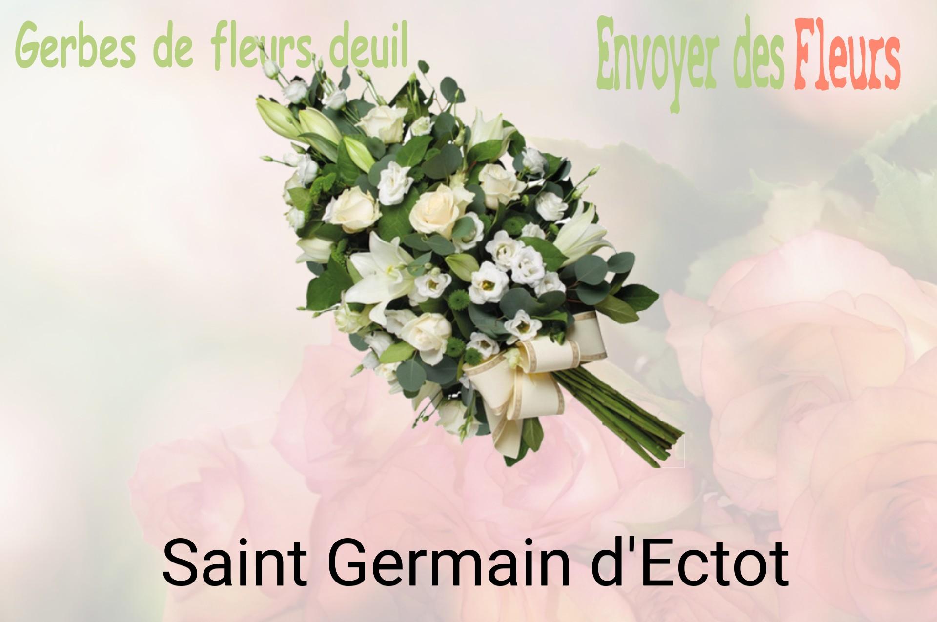Gerbe de fleurs de deuil livrée à Saint-Germain-d'Ectot